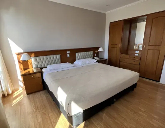 Superior room with double bed and city views