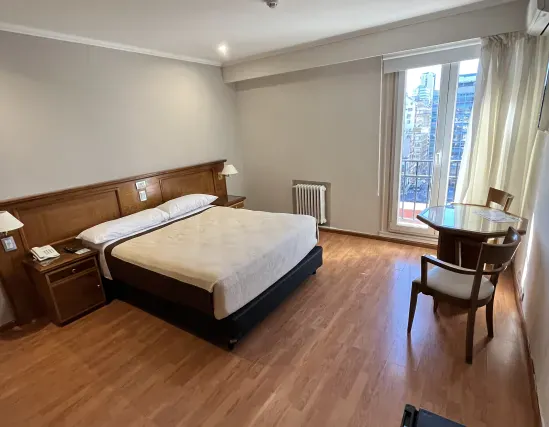 Superior room with double bed and city views